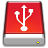 USB Drive Red Icon 48x48 png